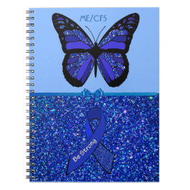 ME/CFS Blue Awareness Ribbon and Butterfly Notizblock