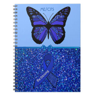 ME/CFS Blue Awareness Ribbon and Butterfly Notizblock