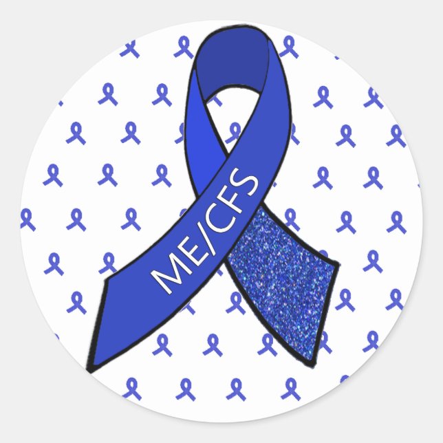 ME/CFS Blue Ribbon Awareness Stickers (Vorderseite)