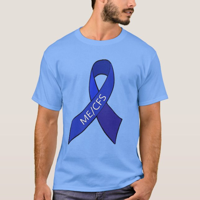 ME/CFS Chronic Fatigue Syndrome Awareness Ribbon T-Shirt (Vorderseite)