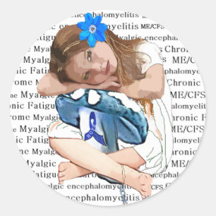 "ME/CFS" Chronic Fatigue Syndrome "Girl of Hope" Runder Aufkleber