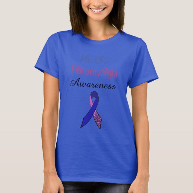 ME/CFS Fibromyalgia Ribbon Awareness Shirt (Vorderseite)