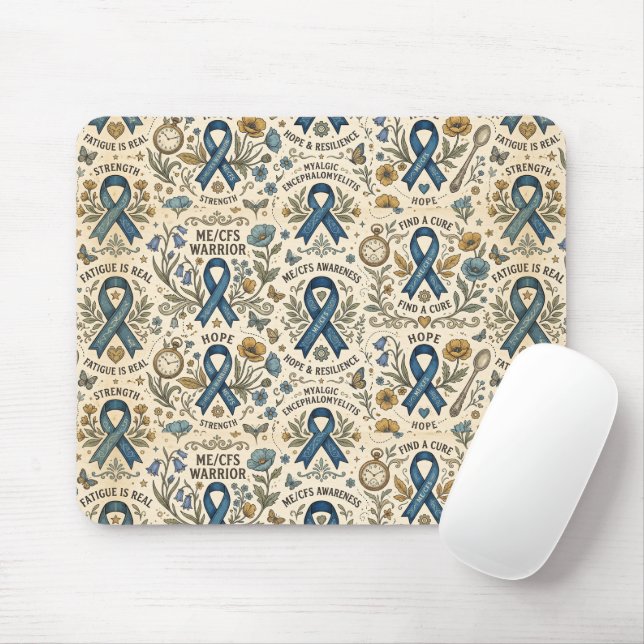ME/CFS-Krieger mit chronischer Erschöpfung Mousepad (Mit Mouse)