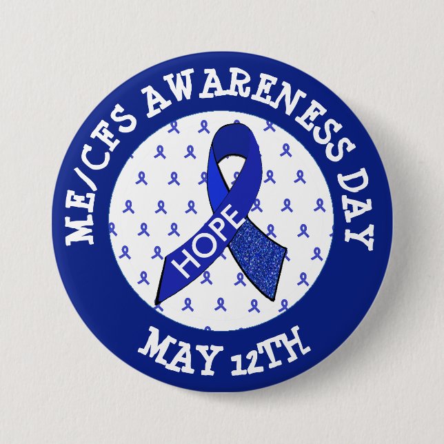 ME/CFS Syndrome Awareness Day May 12 Ribbon Button (Vorderseite)