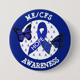 ME/CFS Syndrome Awareness Ribbon Button