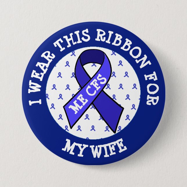 ME/CFS Syndrome Awareness Ribbon Button (Vorderseite)