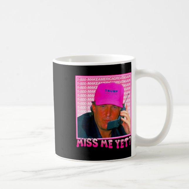 Me doch Donald Trump 2024 Holding Phone Call Pink  Kaffeetasse (Rechts)