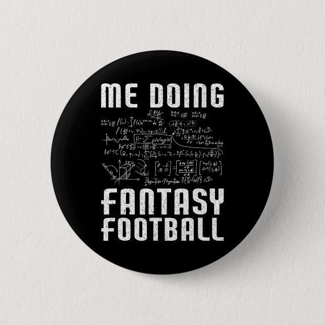 Me Doing Fantasy Football Draft Day Funny Fantasy  Button (Vorderseite)