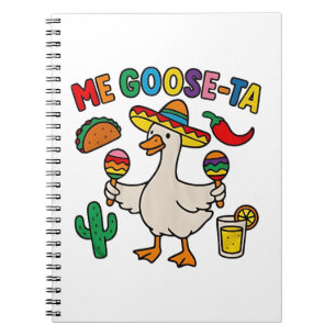 Me Goose-Ta Funny mexikanisches Spanisches Gänse Notizblock