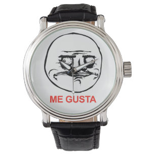 Me Gusta Face Meme Armbanduhr