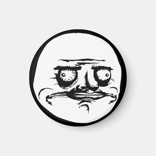 Me Gusta Face Meme Magnet (Vorne)