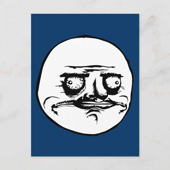 Me Gusta Face Meme Postkarte (Vorderseite)