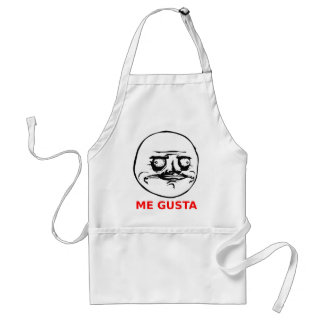 Me Gusta Face mit Text Schürze