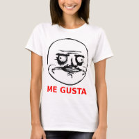 Me Gusta Face mit Text