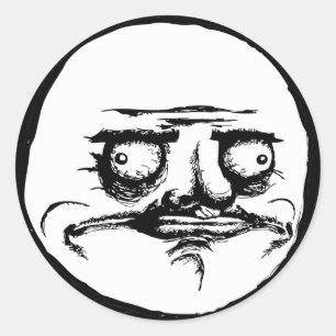 Me Gusta Face Runder Aufkleber