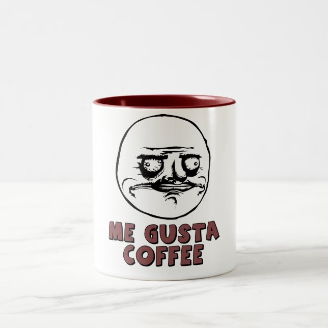 Me Gusta Meme Coffe Mug Zweifarbige Tasse (Mittel)