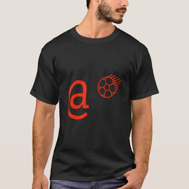 ME @ kick folgen fördert roten Fußball T-Shirt (Vorderseite)