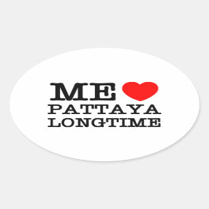 ME LIEBE PATTAYA LONGTIME OVALER AUFKLEBER