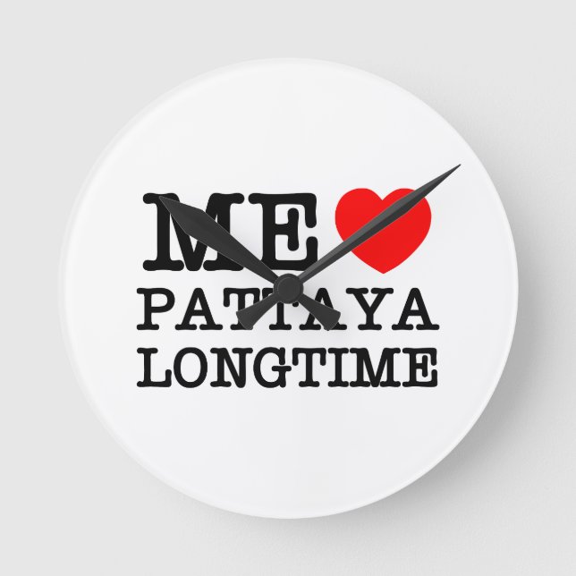 ME LIEBE PATTAYA LONGTIME RUNDE WANDUHR (Vorderseite)