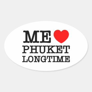 ME LIEBE PHUKET LONGTIME OVALER AUFKLEBER
