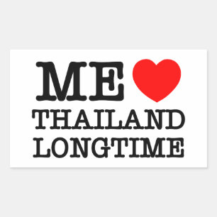 ME LIEBE THAILAND LONGTIME RECHTECKIGER AUFKLEBER