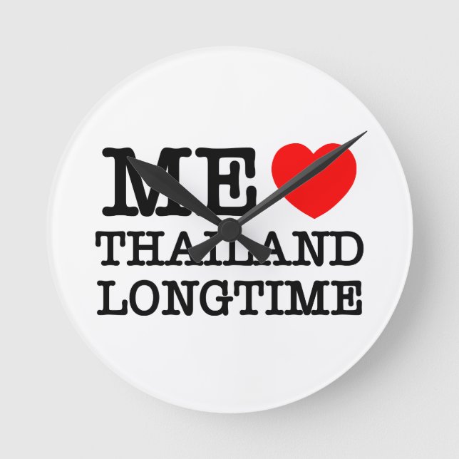 ME LIEBE THAILAND LONGTIME RUNDE WANDUHR (Vorderseite)