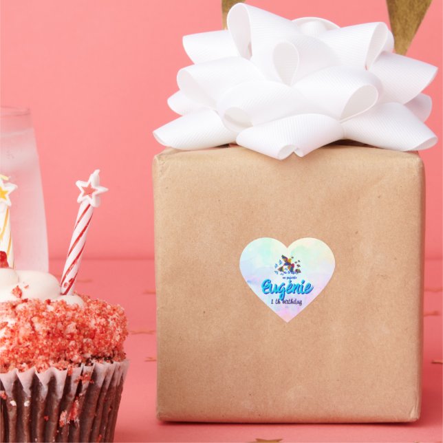 "Me lo dijo un pajarito" - Editable Herz-Aufkleber (Party)