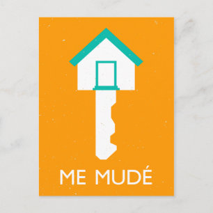 me mude llave de casa postkarte