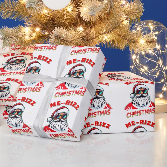 Me-Rizz Weihnachten gen Alpha Meme lustig Geschenkpapier (Feiertage)