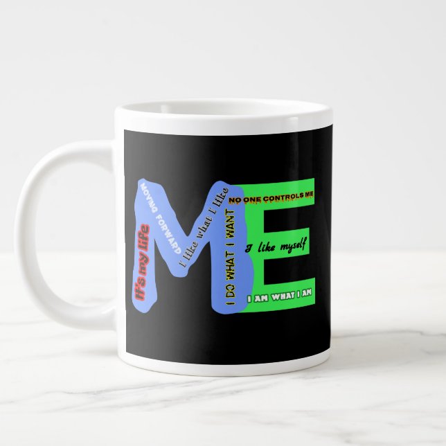 ME-Selbstausdruck Jumbo-Tasse (Links)