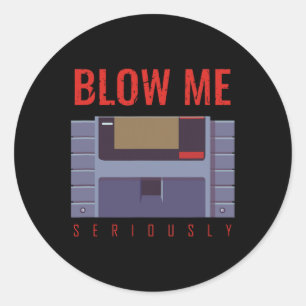 Me Serious 90s Retro Video Game Vintag Gamer Runder Aufkleber