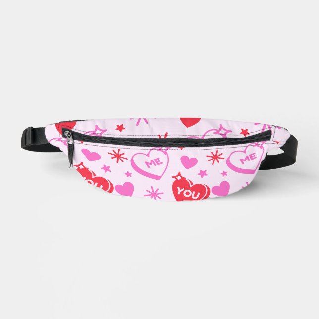 Me und Du Romantische Herzen Bauchtasche (Vorderseite)