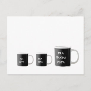 Mea Cuppa Funny Traditionelle katholische Lateinis Postkarte