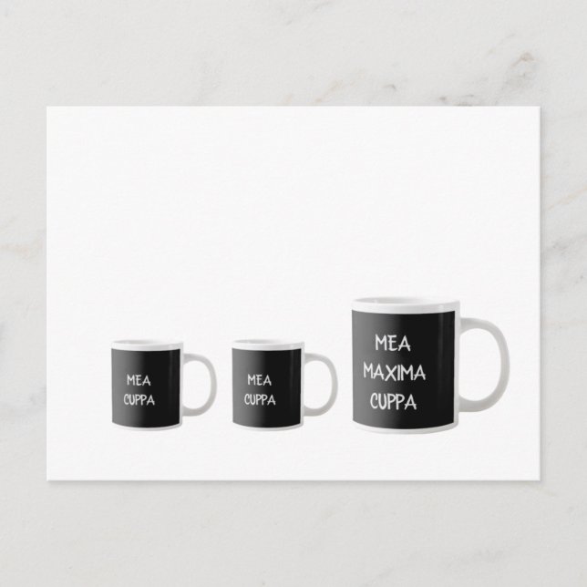 Mea Cuppa Funny Traditionelle katholische Lateinis Postkarte (Vorderseite)