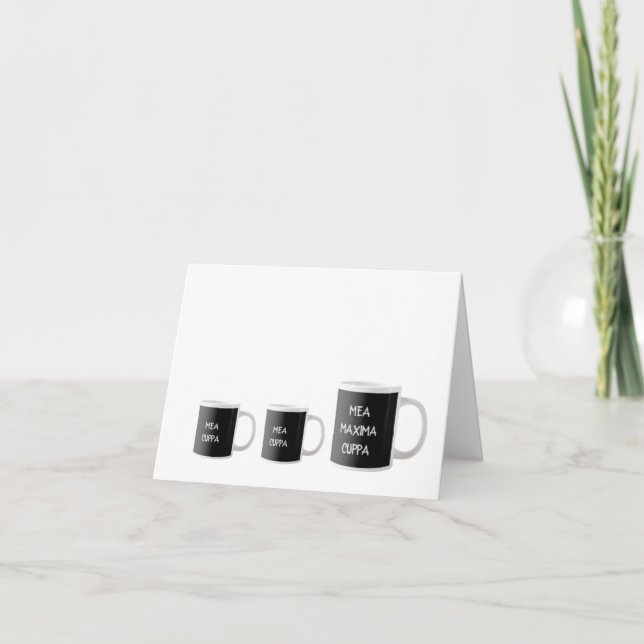 Mea Cuppa Funny Traditionelles katholisches Latein Karte (Vorderseite)