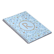 Mead Blume Blue Monogramed