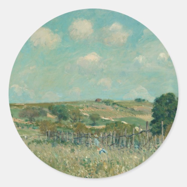 Meadow | Alfred Sisley | National Gallery of Art Runder Aufkleber (Vorderseite)