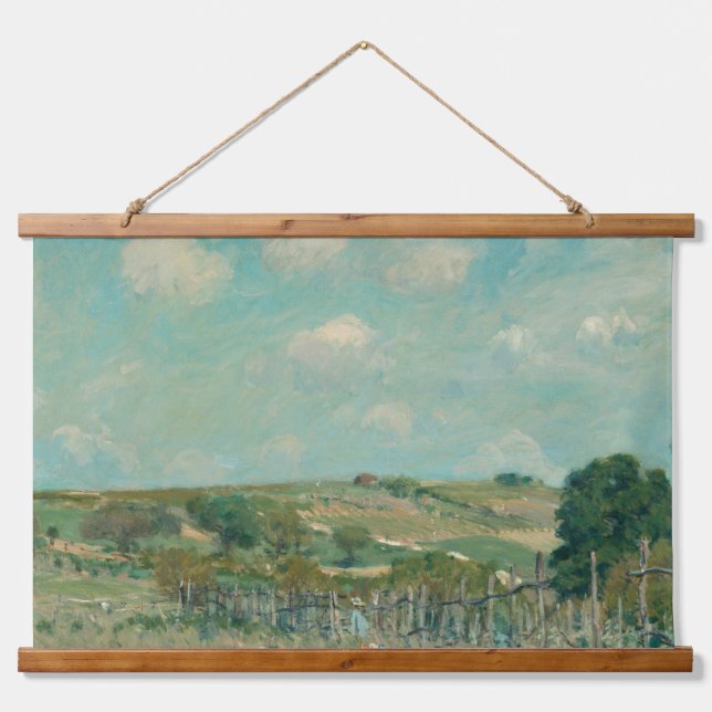 Meadow | Alfred Sisley | National Gallery of Art Wandteppich Mit Holzrahmen (Vorne)