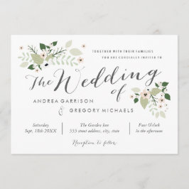 Meadow Blooms Wedding Einladung - weiß