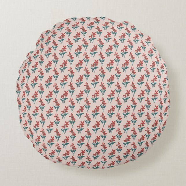 Meadow Blossom Round Cushion Rundes Kissen (Vorderseite)