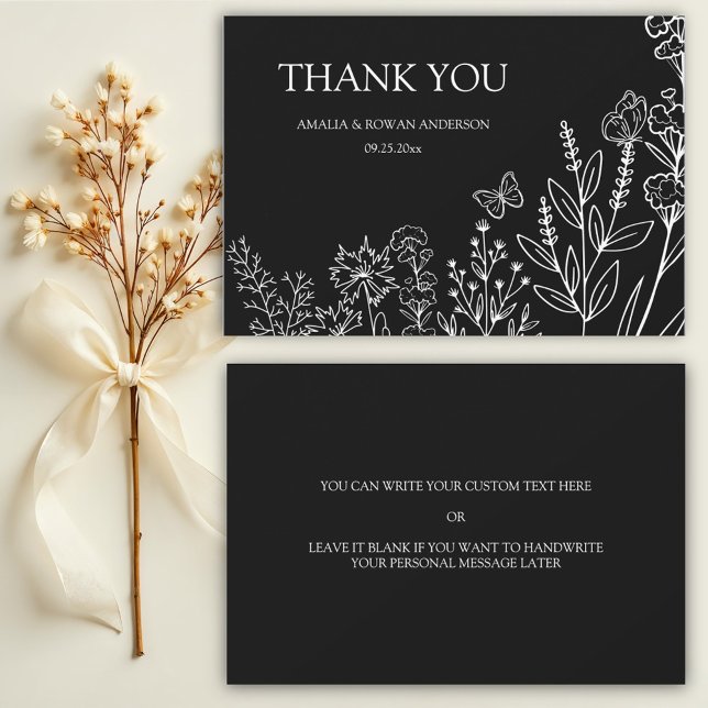 Meadow Blume Hochzeit Danke Karte (Von Creator hochgeladen)