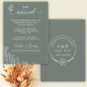 Meadow Blume Hochzeit nur verheiratet Einladung