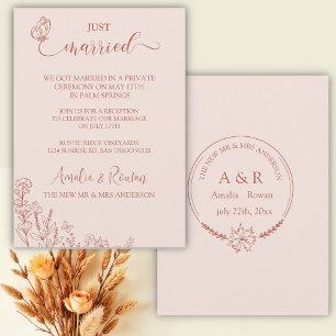 Meadow Blume Hochzeit nur verheiratet Einladung