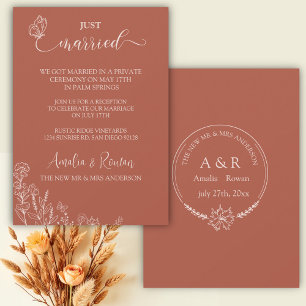 Meadow Blume Hochzeit nur verheiratet Einladung