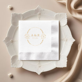 Meadow Blume Hochzeitmonogramm Servietten Mit Folie