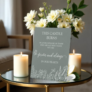 Meadow Blume Hochzeitsseminar dieser Kerze Burns Sockelschild