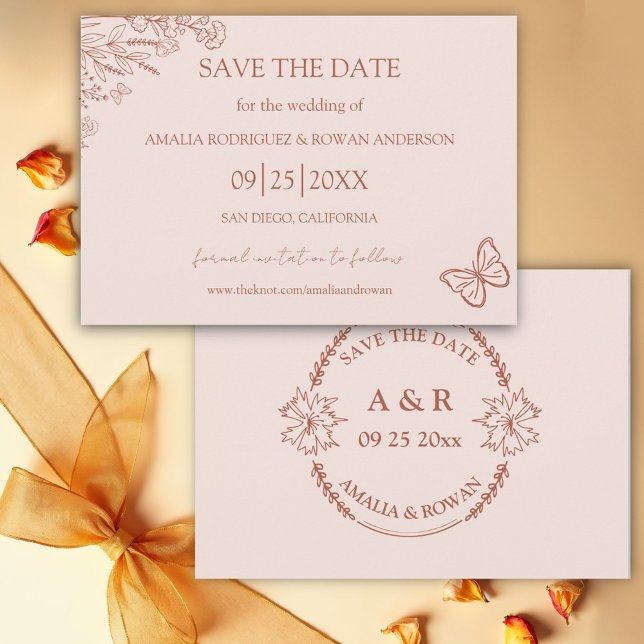 Meadow Blume Misty Rose Save the Date (Von Creator hochgeladen)