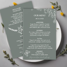 Meadow Blume Sirocco Green Wedding Budget Menu