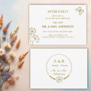 Meadow Blume Wedding After - Party Einladung