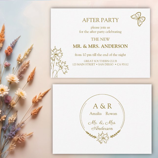 Meadow Blume Wedding After - Party Einladung (Von Creator hochgeladen)